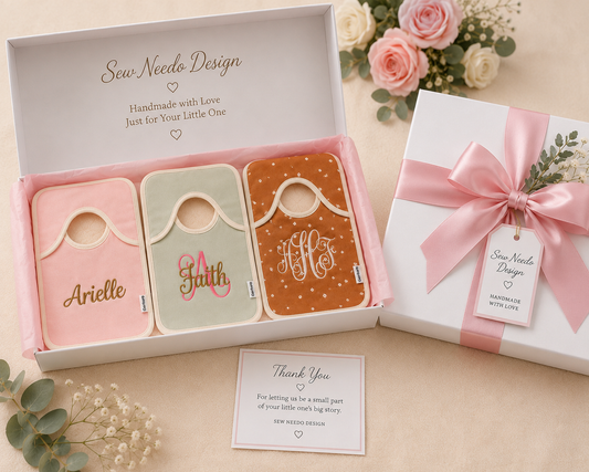 Baby keepsake bib collection