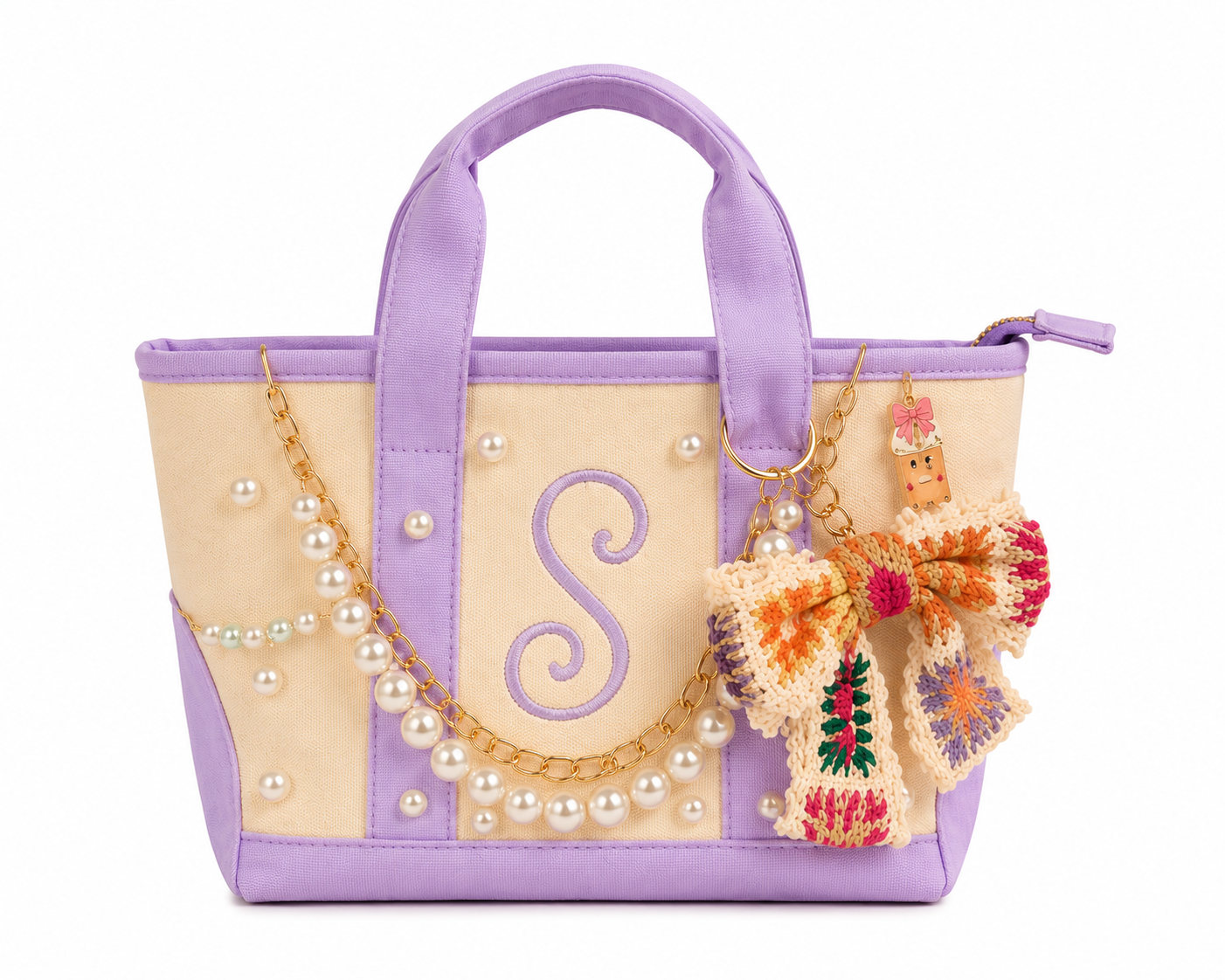 Personalized mini tote bag